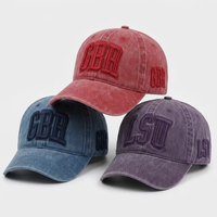Casquettes de baseball personnalisées délavées à l'acide, broderie de qualité supérieure, logo vintage délavé, casquettes de sport unisexes, casquettes de papa