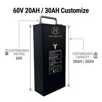 Batería de Litio HAOYANG 60V30Ah con BMS Inteligente OEM, 1000 Ciclos, para Scooter Eléctrico Citycoco Mangosteen M1S, Motocicleta Eléctrica