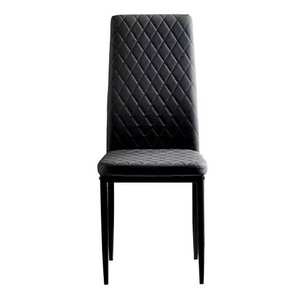 Modern High Back Home & Restaurant Use Metal Pipe Upholstered PU Leather <b>Kitchen</b> Dining <b>Chairs</b> - Product Image 4
