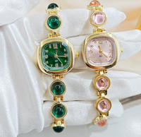 Montre-bracelet à quartz pour femme avec strass et bracelet diamanté, style mode et mignon, cadeau pour fille