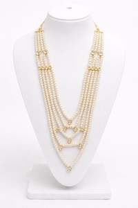 Ensemble de bijoux de mariage traditionnels en cuivre avec collier ethnique et boucles d'oreilles assorties pour femmes et filles - Product Image 4