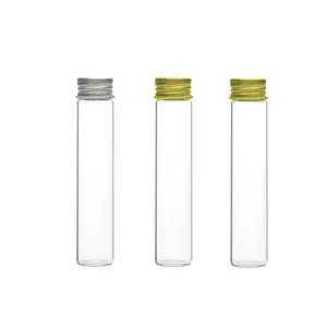 Laboratory Glasswares Borosilicate 3.3 Glass Acrylic test tube Mixer Stand 50ml Test Tube Flower Vase with Aluminum Screw Cap