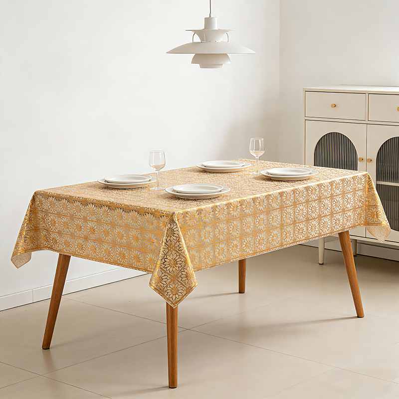 Luxury Traditional PVC Tablecloth – Vintage Style, Waterproof, For Parties, Events, Cafes