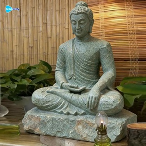 Statua di <span class=keywords><strong>Buddha</strong></span> in Marmo Bianco a Grandezza Naturale, Scolpita a Mano, per Decorazione di Templi all'Aperto, <span class=keywords><strong>Scultura</strong></span> Religiosa Buddista - Product Image 3
