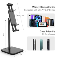 Support compatible de 11 pouces de hauteur support de téléphone portable de support de tablette de 12.9 pouces pour le téléphone d'iPad