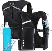 Gilet d'hydratation respirant réfléchissant pour femmes hommes 500ML flacon souple réglable poitrine taille sangles pour la course