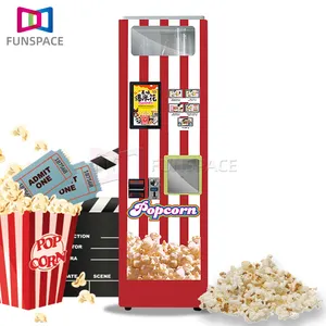 Stainless Steel Hot Sale Professional Electric Popcorn Makers, Commercial Automatic Coin Operated Popcorn Vending Machine