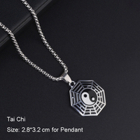 Vente flash, prix d'usine, collier de couple de haute qualité, collier pour couple, acier inoxydable, pendentif Yin Yang, collier Yin Yang