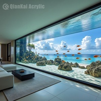 Luxe HD clair acrylique grande capacité bureau Micro paysage Aquarium Design moderne poisson rouge tortues affichage de l'eau