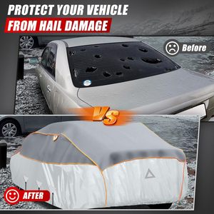 غطاء سيارة كامل للحماية من جميع الظروف الجوية، مقاوم للمطر والثلج والصقيع والبرد - Product Image 6