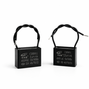 <span class=keywords><strong>Condensateur</strong></span> de démarrage de moteur AC HuaYouXing CBB61 0,47uF-<span class=keywords><strong>25uF</strong></span> 450V 50/60Hz en film de polypropylène métallisé auto-réparant à faible ESR pour - Product Image 2