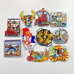 Aimants de réfrigérateur magnétiques peints en mosaïque, souvenirs et <span class=keywords><strong>d</strong></span>écorations pour touristes espagnols - Product Image 1