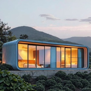 บ้านสำนักงานสำเร็จรูปเหล็กโครงสร้างโมดูลาร์ขนาด 40 ฟุต รุ่น M 20 สีขาวหรูหรา ใช้เป็นบ้านพักอาศัย โรงเรียน ห้องนั่งเล่น สำนักงาน อาคาร หรือวิลล่า - Product Image 1