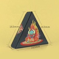 Vente en gros boîte-cadeau d'emballage rigide de lunettes de jouets de forme spéciale triangulaire créative avec logo personnalisé