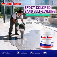 Peinture époxy pour sols en ciment, effet marbre, antidérapante, résistante à l'usure, écologique, pour nivellement de sols, avec sable coloré, personnalisable