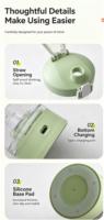 Bouteille shaker électrique 600 ml, rechargeable par USB, mélangeur de protéines, sans BPA, portable, bouteille d'eau à mélange automatique pour la salle de sport et le fitness