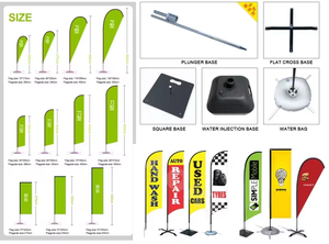 Banderas <span class=keywords><strong>de</strong></span> Playa, Kit <span class=keywords><strong>de</strong></span> Mástil para Bandera <span class=keywords><strong>de</strong></span> Plumas, Publicidad Exterior Personalizada, Impresión <span class=keywords><strong>de</strong></span> Logotipo, Banderas Rectangulares <span class=keywords><strong>de</strong></span> 12 Pies con Mástil - Product Image 4
