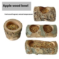 Grande mangeoire ronde classique en bois écologique pour hamsters et petits animaux, toutes saisons