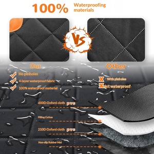 Tapis de voiture rectangulaire matelassé en losanges, imperméable et résistant aux taches, pour animaux de compagnie, pour <span class=keywords><strong>la</strong></span> rangée arrière, pour chiens - Vente en gros transfrontalière - Product Image 5