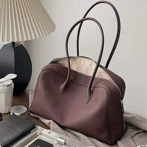 Borsa a <span class=keywords><strong>Tracolla</strong></span> Capiente in Vera Pelle Bovina di Alta Qualità, Borsa da Viaggio Casual Fashion per <span class=keywords><strong>Uomo</strong></span>/Donna - Product Image 2