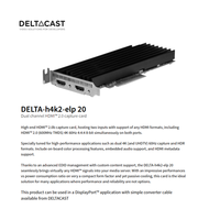 Tarjeta de Captura de Video HDMI 2.0 de Doble Canal y 4K, DELTA-h4k2-elp 20, USB 3.0, Grabador de Transmisión en Vivo para Juegos de PC