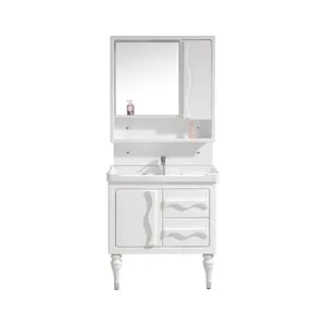 2023 cheap high quality modern design pvc ready made bathroom sink base country style cabinet