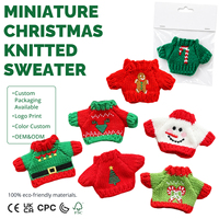 Pendentif pull tricoté miniature de Noël pour maison de poupée, modèle ODM/OEM, vente en gros d'usine personnalisée, 10 cm, échelle 1:12, vêtements pour poupées