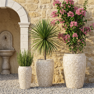 सस्ती कीमत आधुनिक सजावटी भ्रूण डिजाइन गार्डन लिविंग रूम हाथीरी सफेद बड़े फूल बड vase - Product Image 1