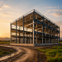 Structure en acier préfabriquée pour bâtiment résidentiel, ossature métallique galvanisée, à vendre