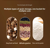 Conteneur de stockage de riz moderne et minimaliste en gros, distributeur de céréales en plastique transparent avec boucle anti-parasites, grand bac alimentaire de 10 kg