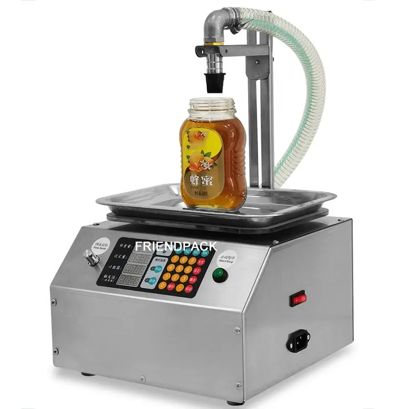 UPK-L15 Weegvulmachine Honing Sesampasta Eetbare Olie Lijm Viskeuze Sap Melk Parfum Vloeibare Automatische Vulmachine