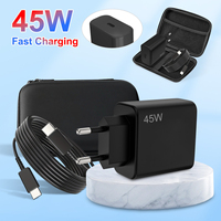 Chargeur mural rapide PD 45W de haute qualité, adaptateur de chargeur Type-C à port unique UK/EU pour téléphones mobiles