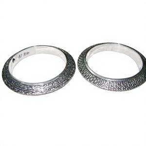 High Quality Handcrafted Brass Silver Plated Vintage Fashion Cuff <b>Bangles</b> Women's Jewelry Party Gift From India - Product Image 4
