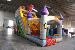 Inflatable Rồng Trượt Ướt Khô Thổi Lên Bouncer Kid Hồ Bơi Lớn Trượt Nước Lớn Thương Mại Trung Quốc Giá Rẻ Inflatable - Product Image 4