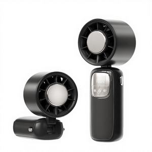 พัดลมมือถือพกพาความเร็วสูง พับได้ ชาร์จไฟได้ ใช้ได้ทั้งภายนอกและในรถยนต์ พอร์ต USB  วัสดุพลาสติก ภาษาอังกฤษ - Product Image 3