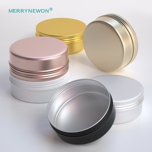 Pot en aluminium rond de 700 ml pour baume à lèvres et huiles essentielles, emballage cosmétique avec couleur personnalisable et bouchon à vis - Product Image 2