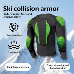 OSR jaket olahraga tahan air bernapas, perlengkapan pelindung punggung elastis bahan karet alami tahan benturan - Product Image 2