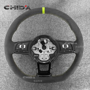 Volant de voiture en daim personnalisé adapté aux Volkswagen <span class=keywords><strong>Golf</strong></span> <span class=keywords><strong>4</strong></span> 5 6 6r 7 <span class=keywords><strong>R</strong></span> 7.5 8 <span class=keywords><strong>R</strong></span> Polo GTI GTD MK4 MK8 MK7 MK6 MK5 MK7 MK8 - Product Image 1