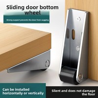 Roulettes inférieures pour portes coulissantes en acier, roues en acier laminé à froid, pour portes en bois, design moderne et minimaliste, support de levage anti-affaissement
