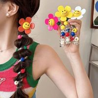 2025 nouveaux enfants doux tournesol bulle tresse anneau de cheveux haute sensibilité femme ligne de téléphone portable Carton personnalisable