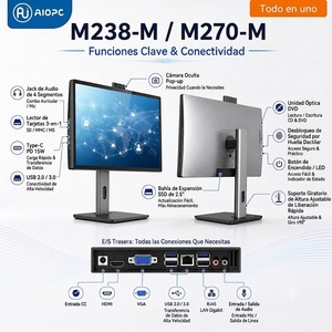 <span class=keywords><strong>PC</strong></span> Todo en Uno <span class=keywords><strong>de</strong></span> Fábrica AIOPC 23.8/27" IPS 144Hz Full HD/2K con Montaje en Pared y <span class=keywords><strong>Placa</strong></span> <span class=keywords><strong>Base</strong></span> Personalizada - Product Image 1