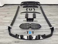 Kit de carrocería de estilo LD para BMW X6M F96 falda de labio delantero de fibra de carbono difusor trasero Spoiler Kit de cuerpo ancho
