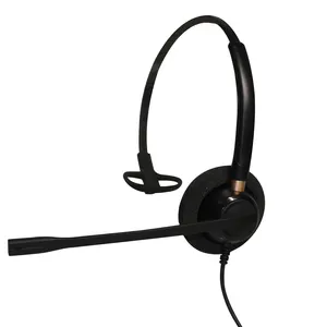 带有PLT QD连接器的高品质单声道呼叫中心耳机，用于呼叫中心或办公室使用