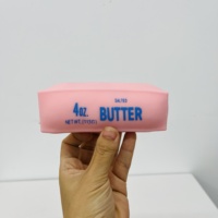 Prévente entrepôt USA : Jouet sensoriel anti-stress Crunch Sound, petit format 4oz, en forme de beurre et de fromage, amusant