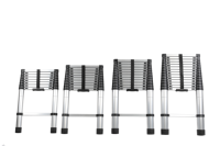 Échelle télescopique en aluminium certifiée EN131, 2,6 m, charge maximale 150 kg, marches antidérapantes et verrous automatiques, échelle extensible pour usage domestique