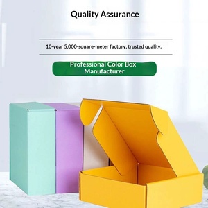 Colorful Kraft Paper Airplane Shipping Boxes, Extra Strong <b>Square</b> Mailer with Custom Logo Printing, Bulk Wholesale - Product Image 4