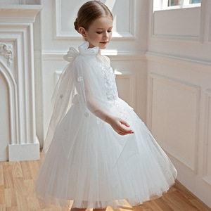 Ultimo Design monospalla corpetto floreale in pizzo nuziale piccola damigella d'onore <span class=keywords><strong>per</strong></span> bambini bianco fiore ragazze <span class=keywords><strong>abiti</strong></span> <span class=keywords><strong>da</strong></span> festa - Product Image 3