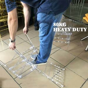 スタッキングバンケットホールイベント結婚式のための豪華な屋外クリアアクリルブラックゴーストチェア - Product Image 2