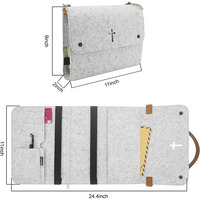Bolsa Organizadora de Libros Bíblicos Portátil con Cubierta de Fieltro, Personalizada e Impresa, Bolsa de Transporte Bíblica de Fieltro Única, Estuche de Transporte Cristiano
