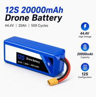 Paket Baterai Lithium 12S 44.4V 20Ah Baterai Lithium Isi Ulang Berdaya Tinggi untuk Robot UAV Pertanian AGV Dapat Disesuaikan